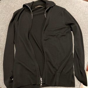 Louis Vuitton black zip cardigan - barely worn